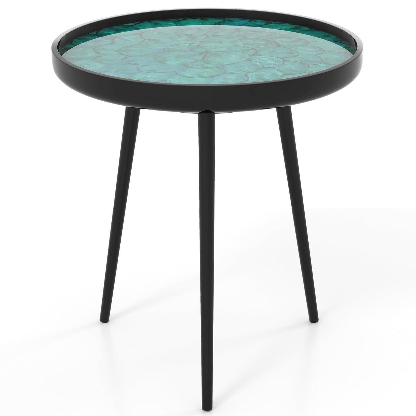 Sea Shell End Table with Tray Top - Mid-Century Modern
