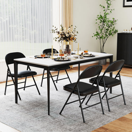 Folding Conference Chairs with Metal Frame - 2 Pack