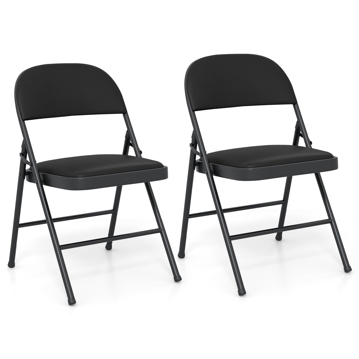 Folding Conference Chairs with Metal Frame - 2 Pack