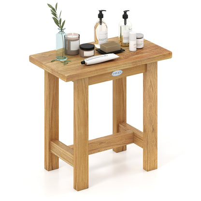 Teak Shower Bench 20 Inch Waterproof Bathroom Stool