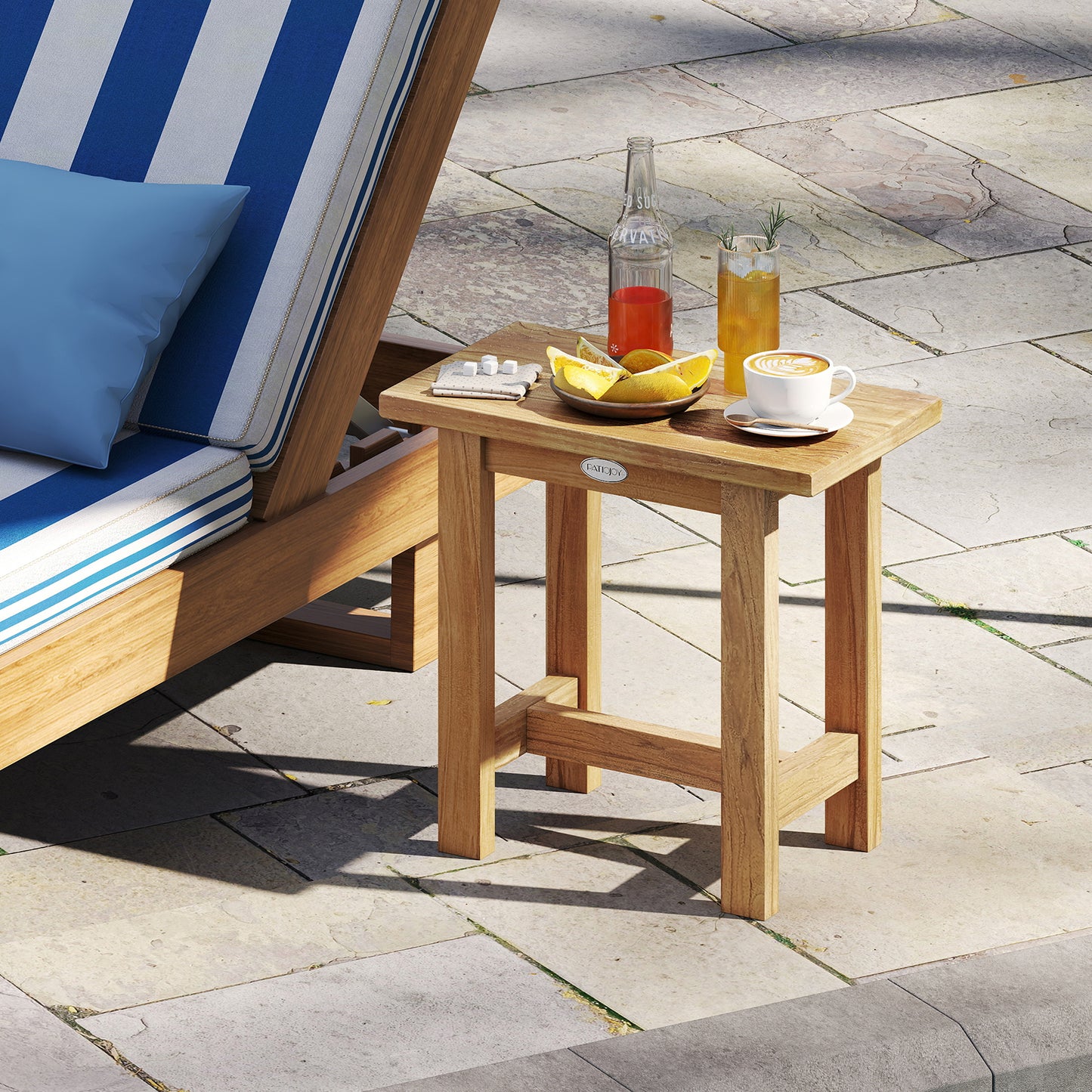 Teak Shower Bench 20 Inch Waterproof Bathroom Stool