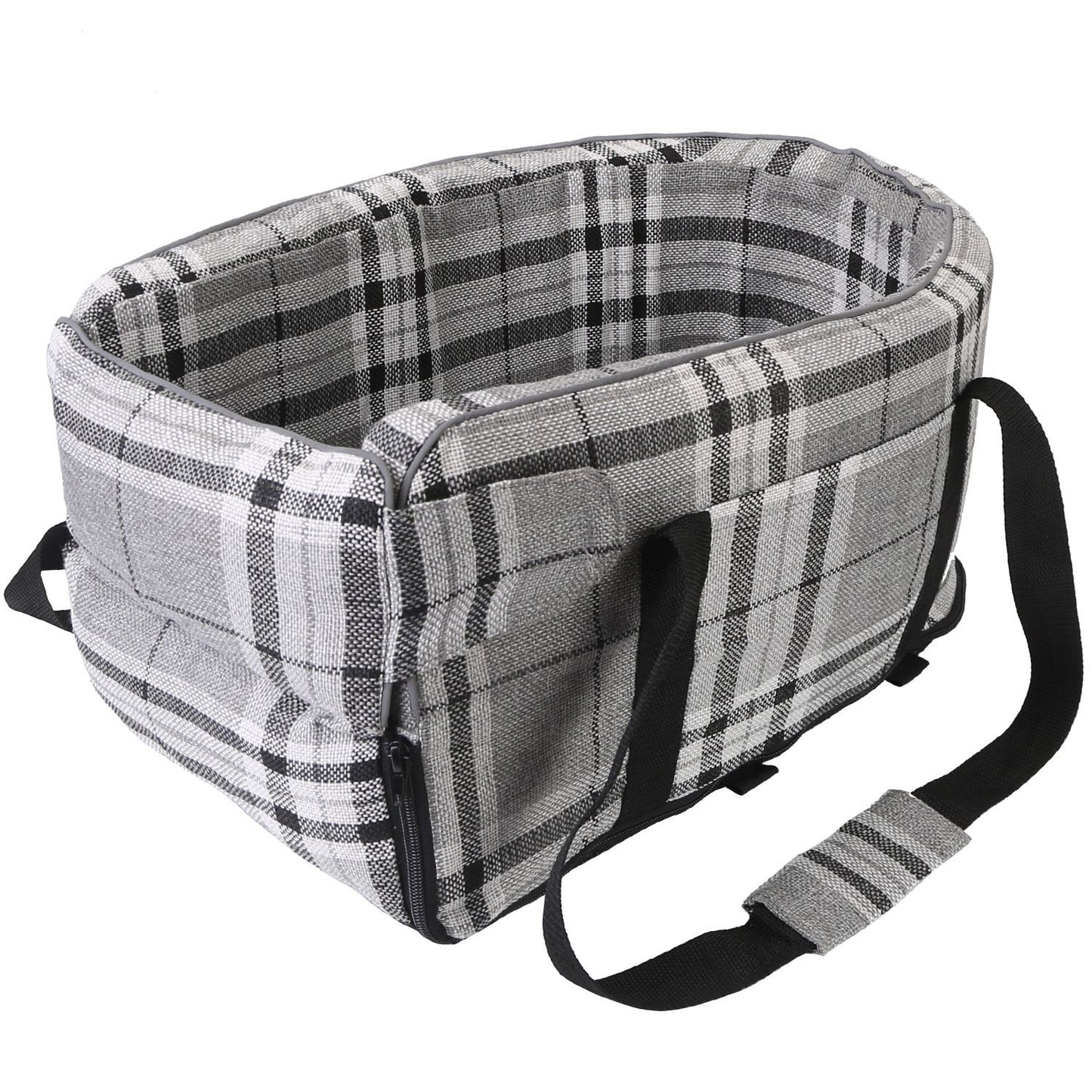 Console Pet Car Seat with Storage Pocket for Small Dogs & Cats