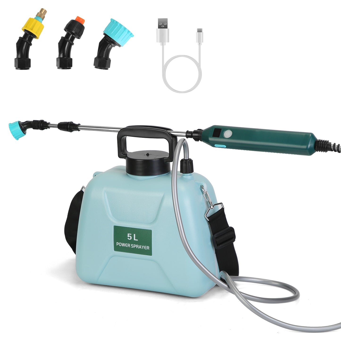 Electric Garden Sprayer 5L Battery Powered with Telescopic Wand
