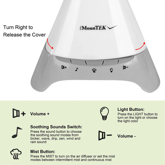 120ml Ultrasonic Cool Mist Humidifier With Soothing Sounds