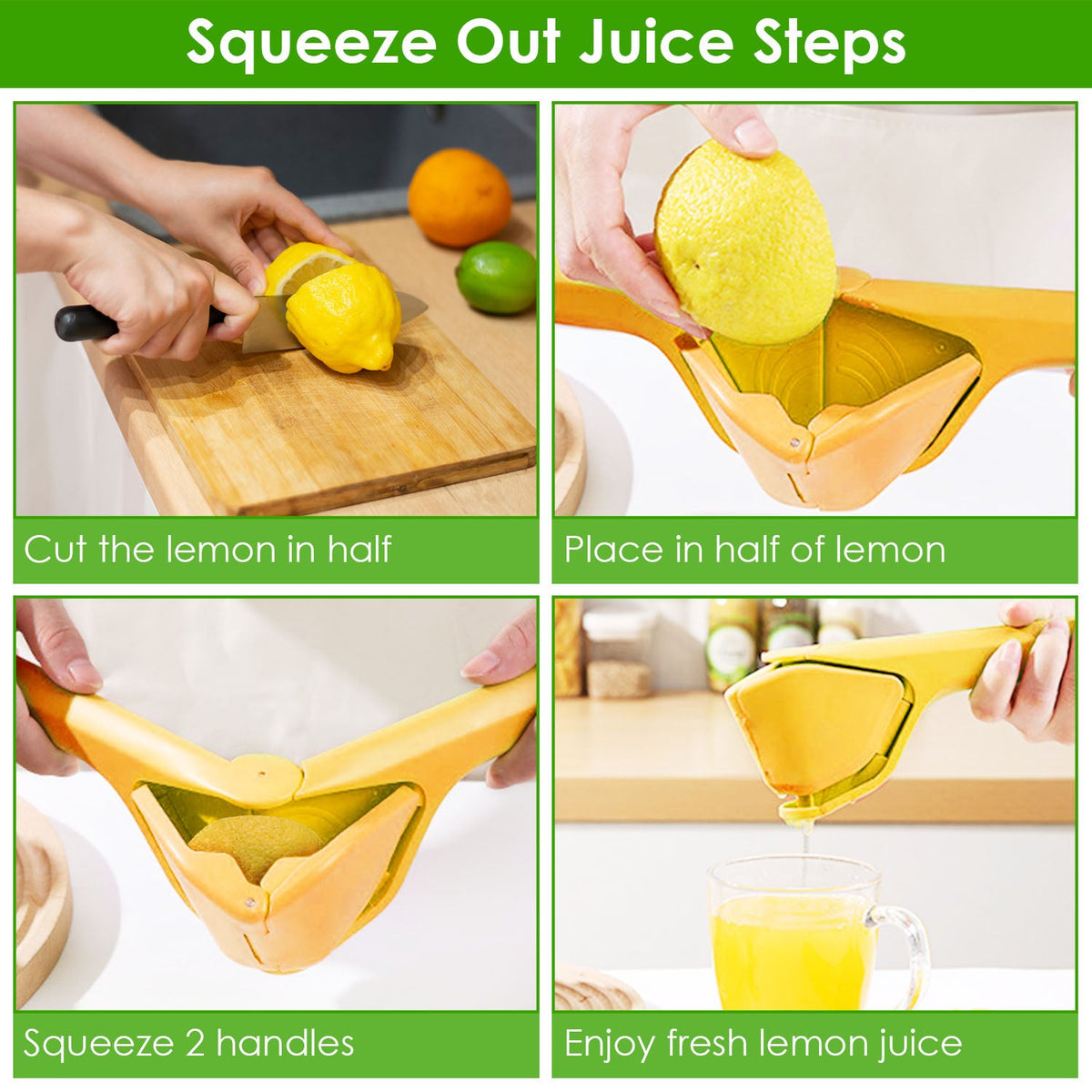 Manual Lemon Squeezer Fold Flat Design Effortless Hand Lemon Juicer Squeezer Manual Citrus Juicer with Sideways Pivot Increase Leverage Reduce Effort