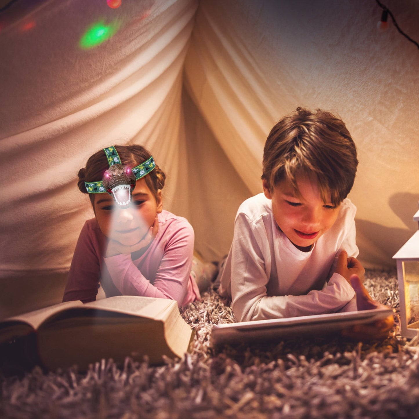 Dinosaur Headlamp for Kids with Realistic Roar Sound