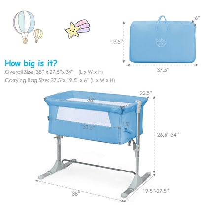 Travel Portable Baby Bed Side Sleeper Bassinet Crib with Carrying Bag
