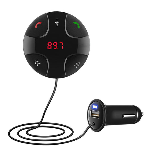 Wireless FM Transmitter with Hands-Free Calling & USB Charging