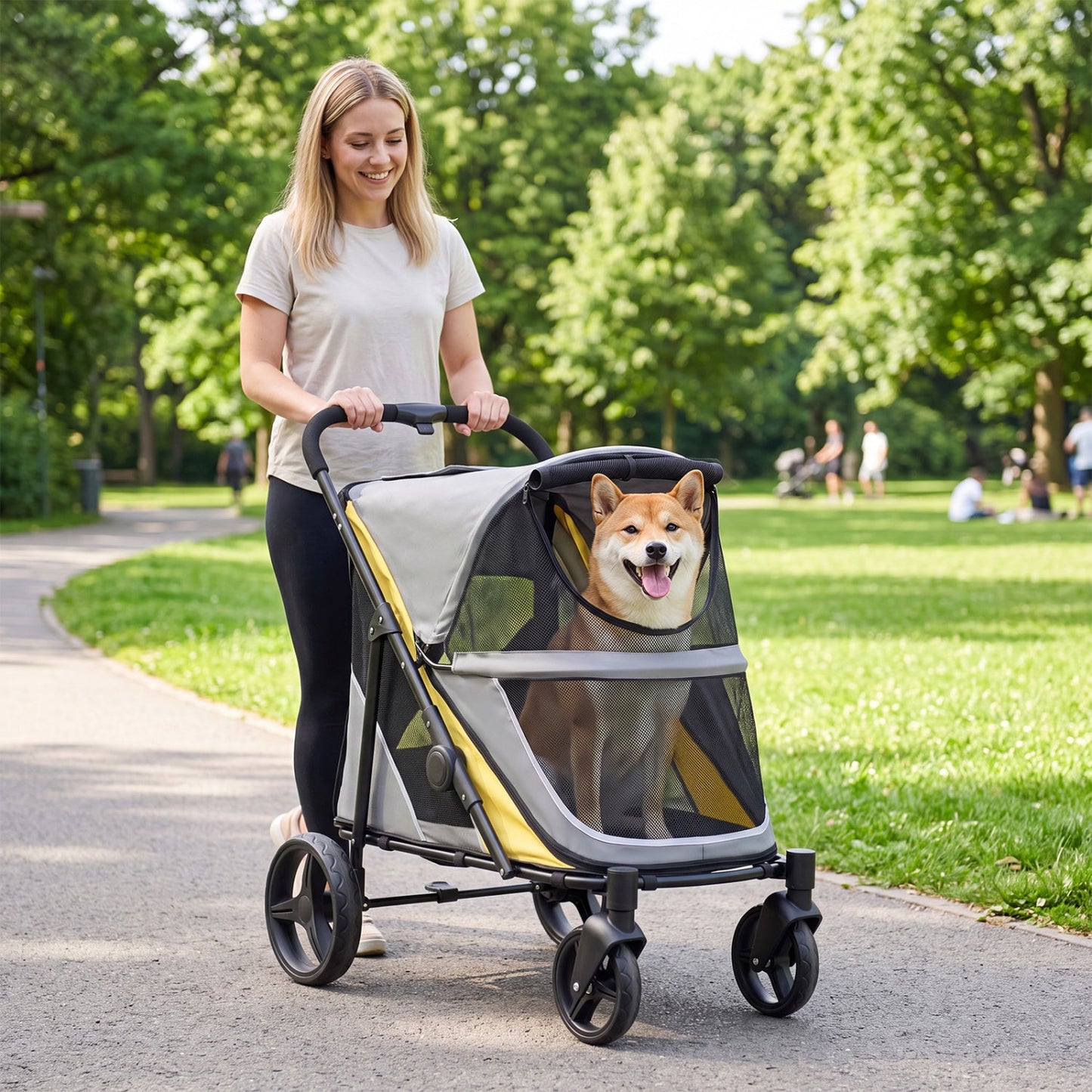 Heavy Duty Dog Stroller for Large Dogs - 220 LBS Capacity