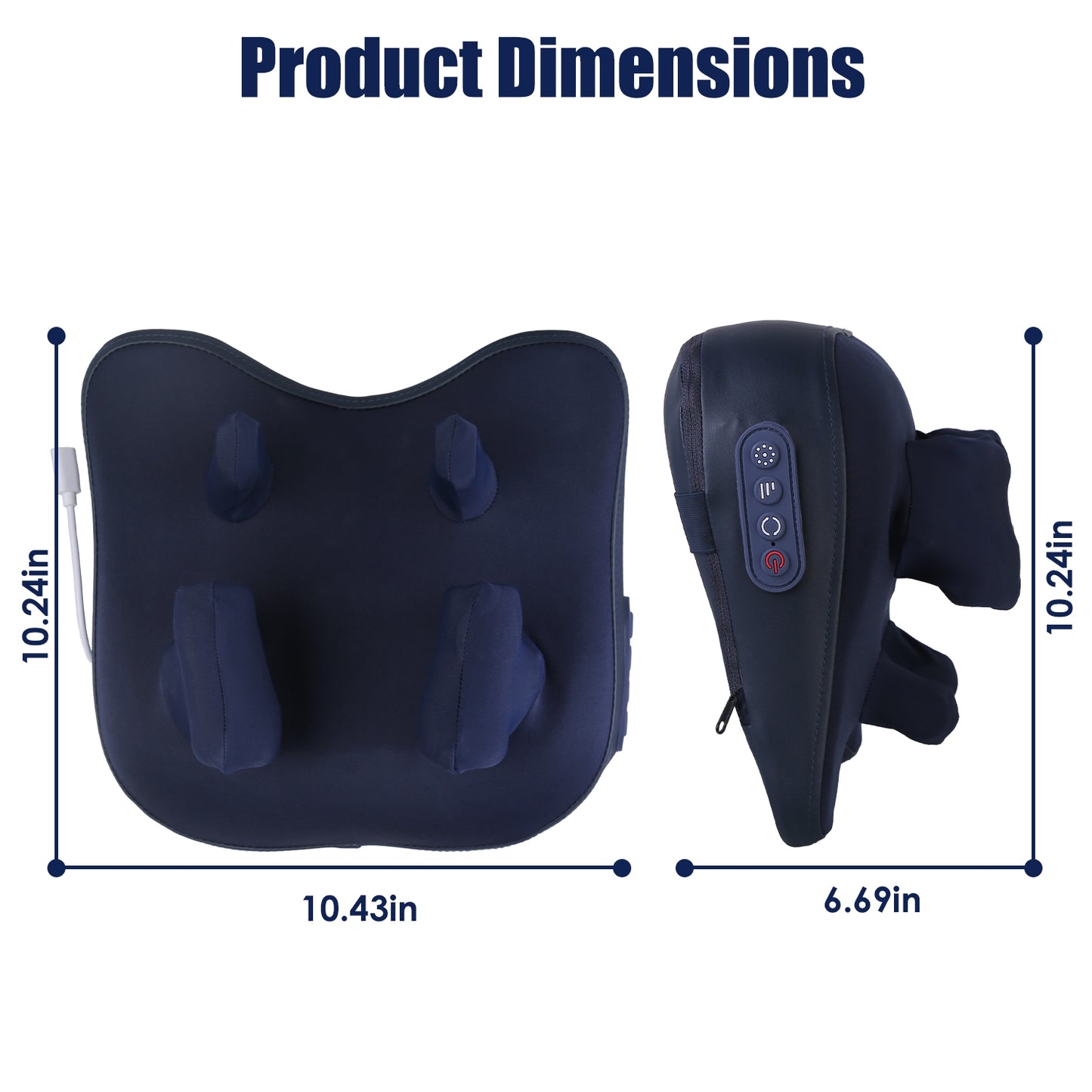 Cordless Neck Massager with Heating and 4D Shiatsu Kneading