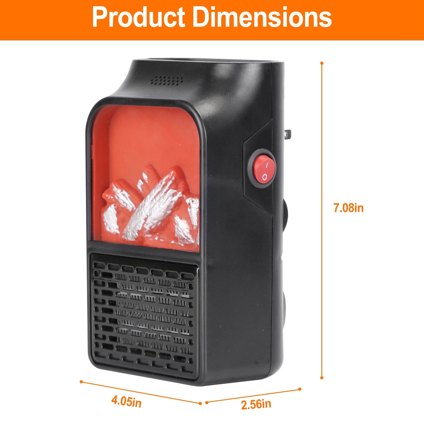 800W Plug-In Space Heater with Remote and Digital Thermostat