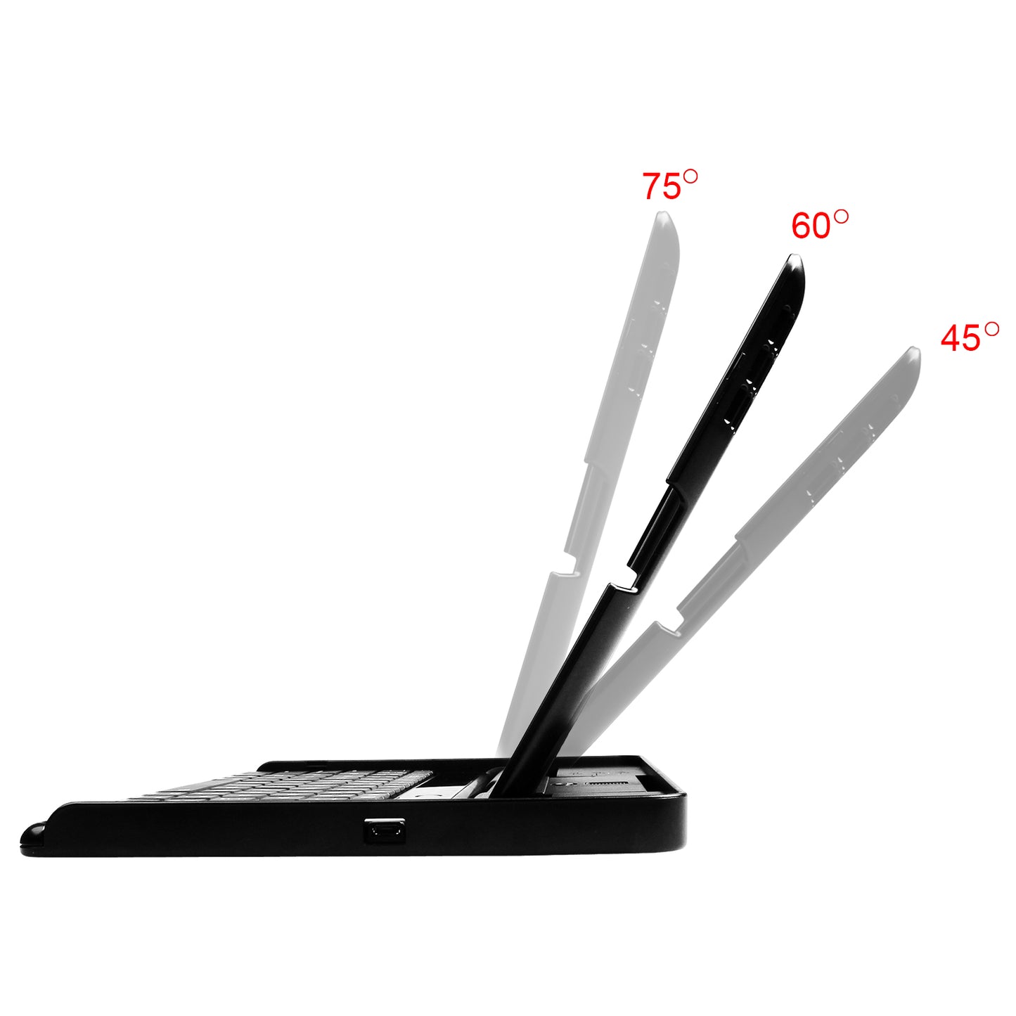 Wireless Keyboard Case for iPad 2 with Adjustable Stand