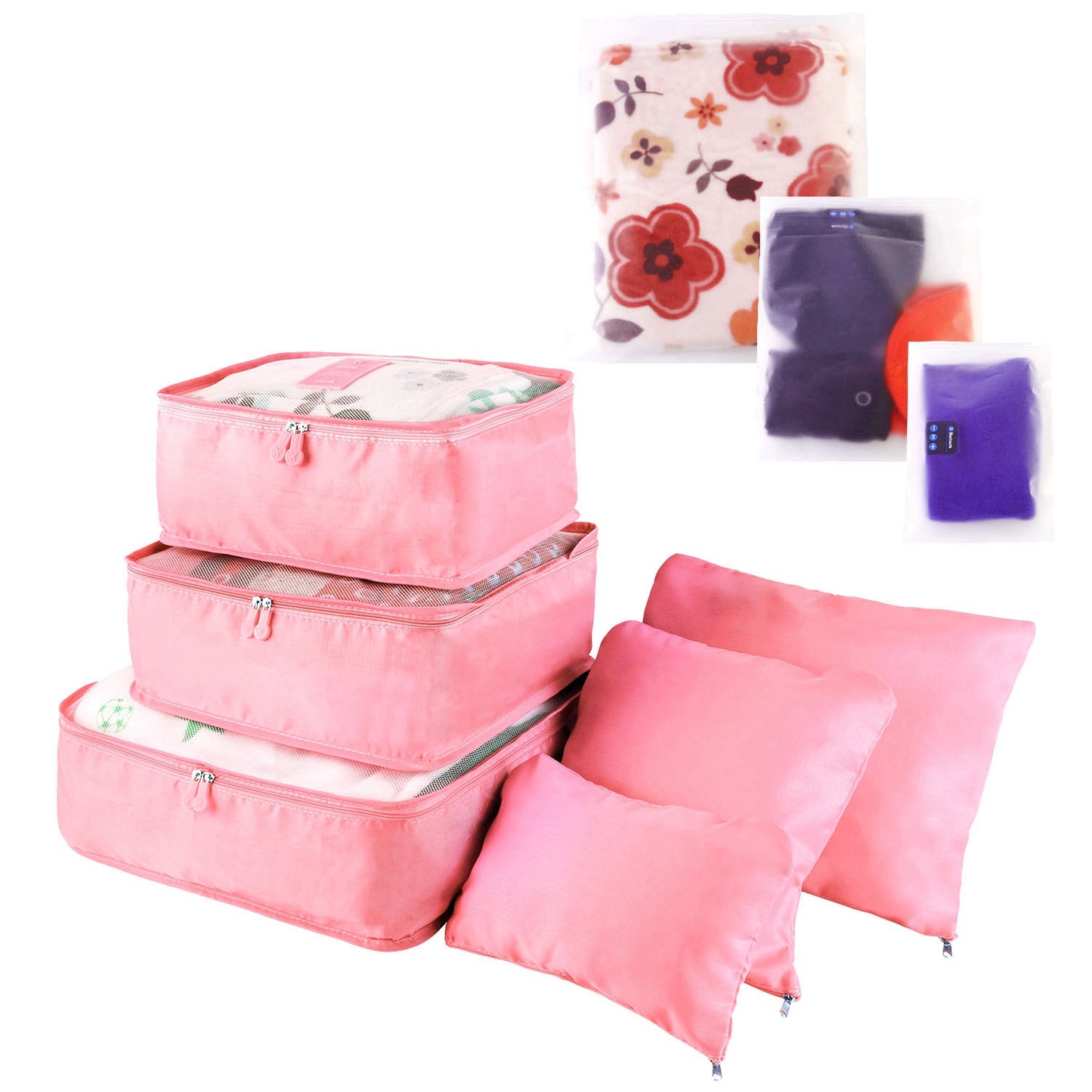 Travel Packing Cubes Set - 9 Piece Water-Resistant Organizer
