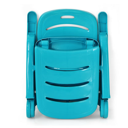 Adjustable Folding Chaise Lounge Chair with Wheels