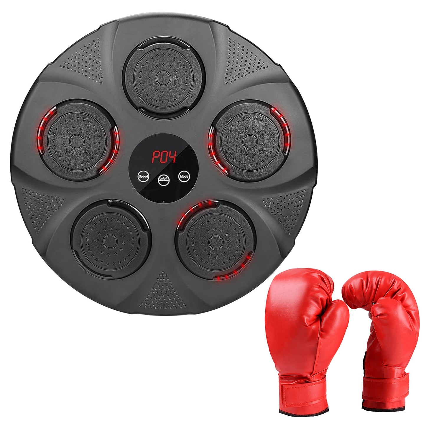 Music Boxing Machine with LED Lights and Bluetooth Speaker