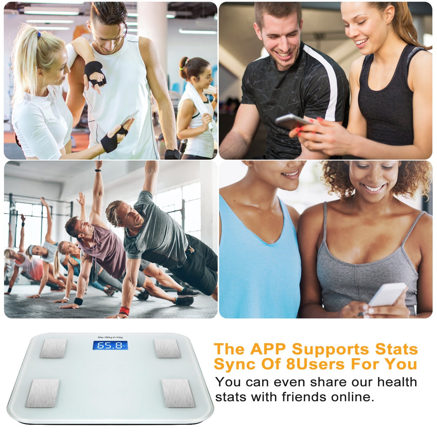 Smart Body Composition Scale with App & 8 Health Metrics