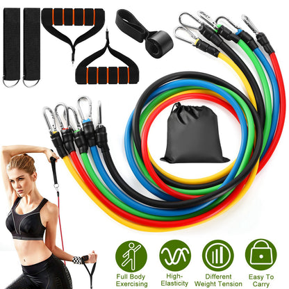 Resistance Bands Set 11-Piece with Door Anchor and Handles