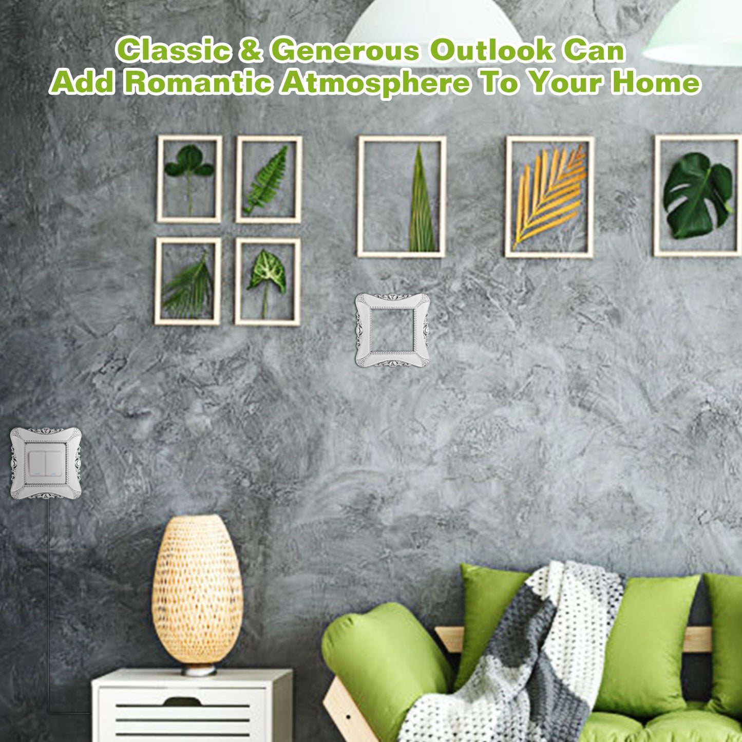Decorative Switch Cover 2-Pack European Style Wall Plate