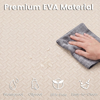 Puzzle Exercise Floor Mats 1/2 Inch Thick - 24 Tiles