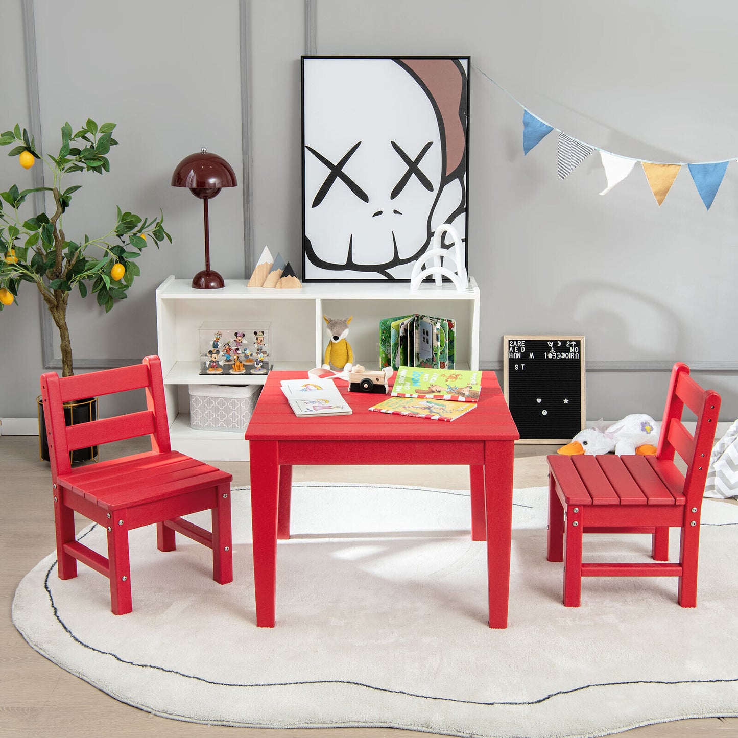 Square Kids Activity Play Table 25.5 Inch HDPE