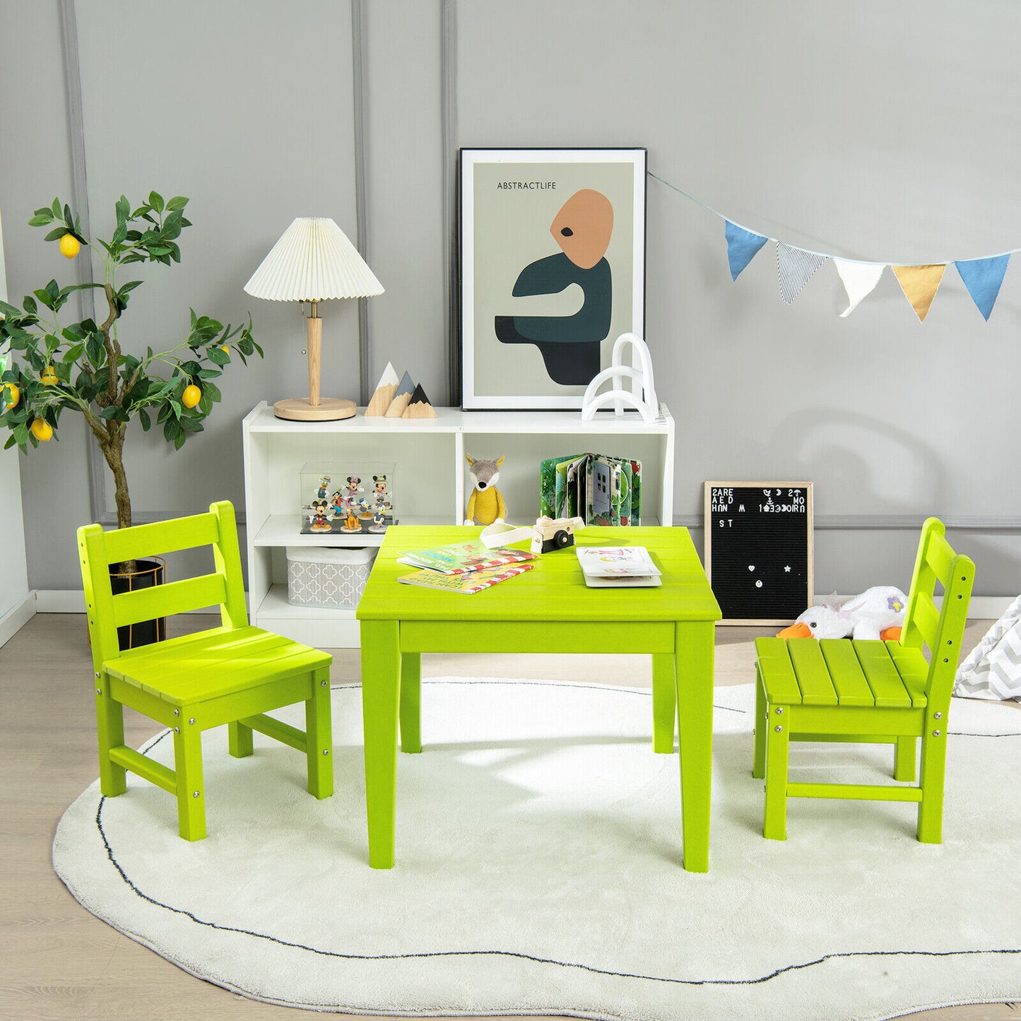 Square Kids Activity Play Table 25.5 Inch HDPE