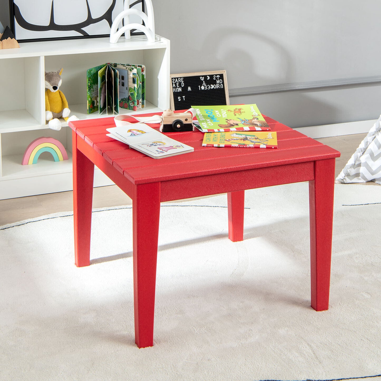 Square Kids Activity Play Table 25.5 Inch HDPE