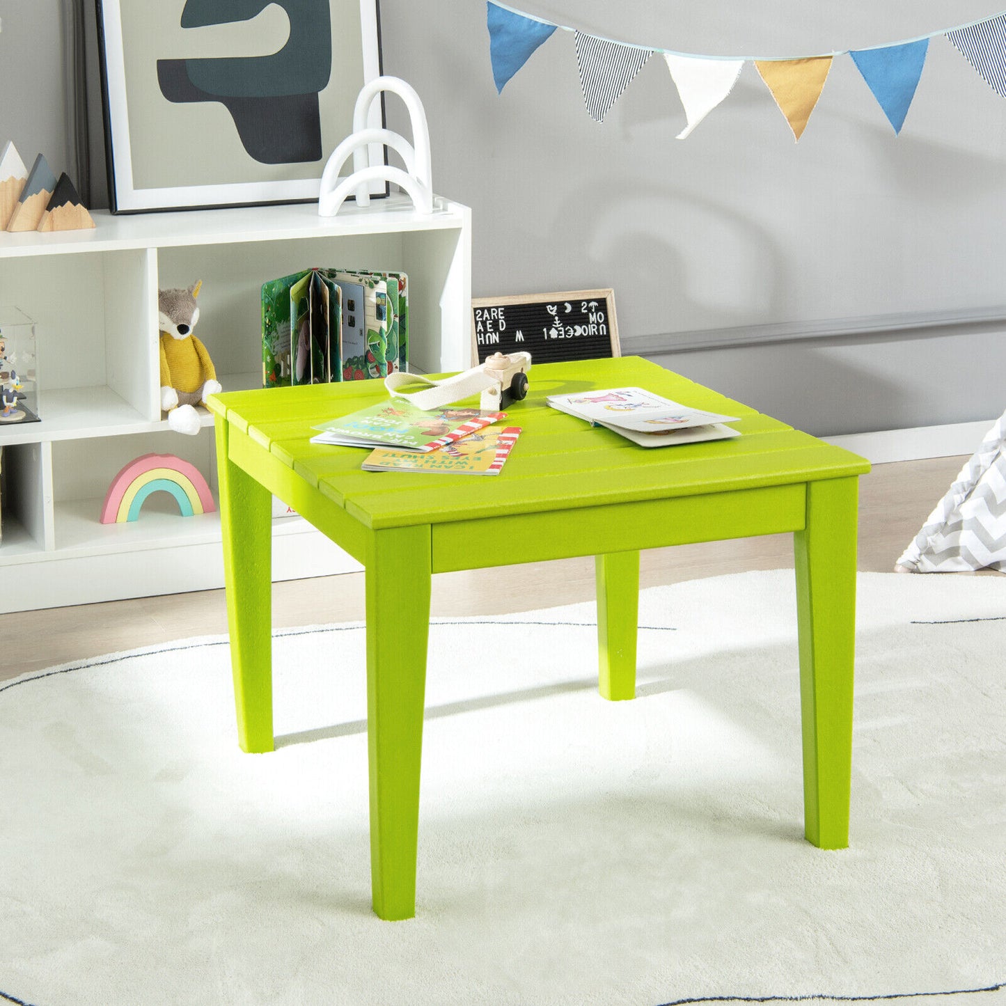 Square Kids Activity Play Table 25.5 Inch HDPE