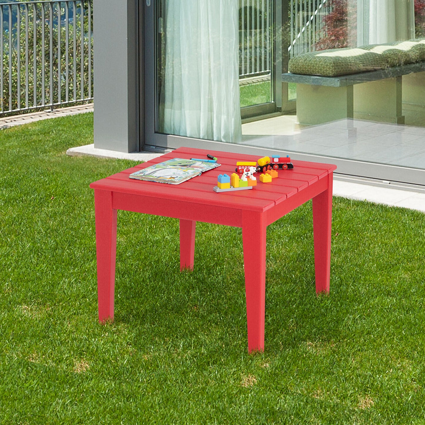 Square Kids Activity Play Table 25.5 Inch HDPE