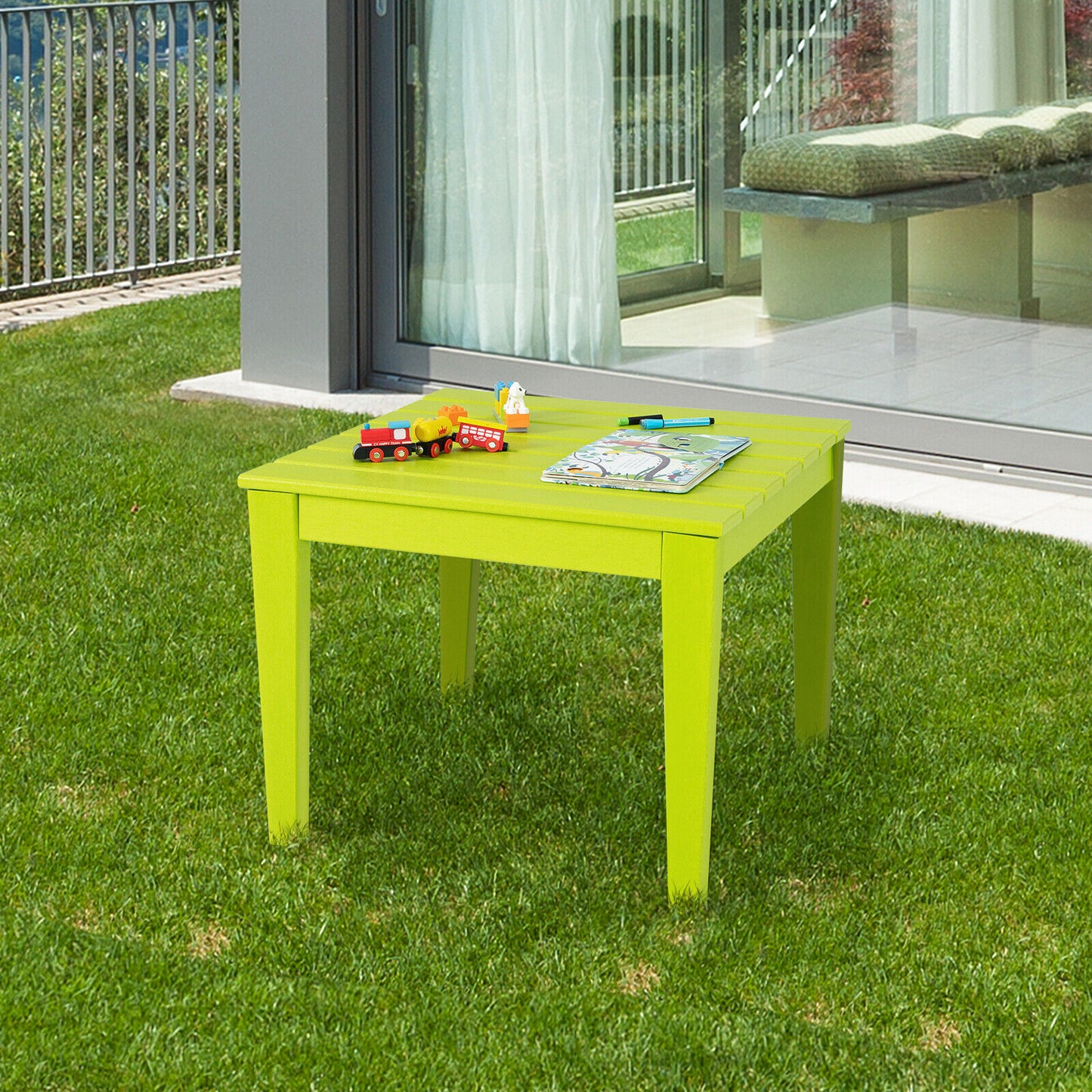 Square Kids Activity Play Table 25.5 Inch HDPE
