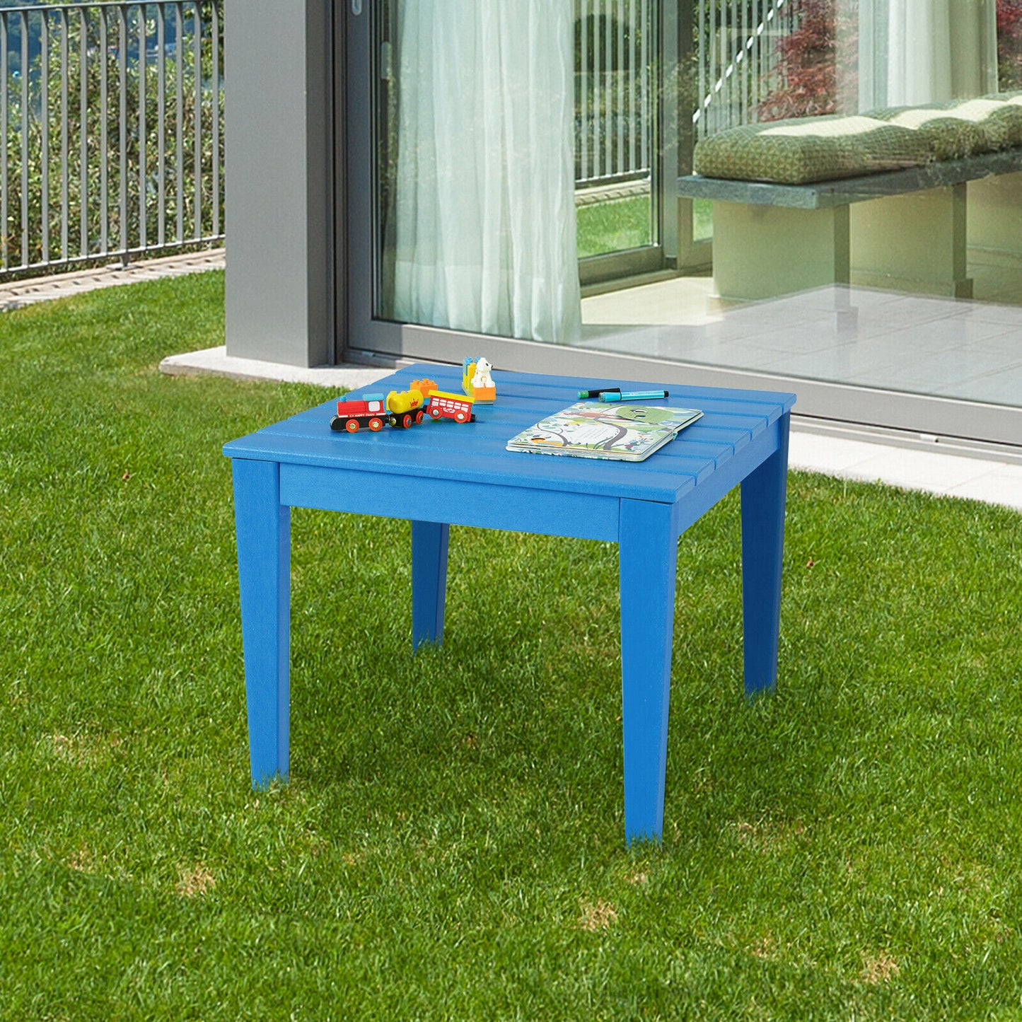 Square Kids Activity Play Table 25.5 Inch HDPE
