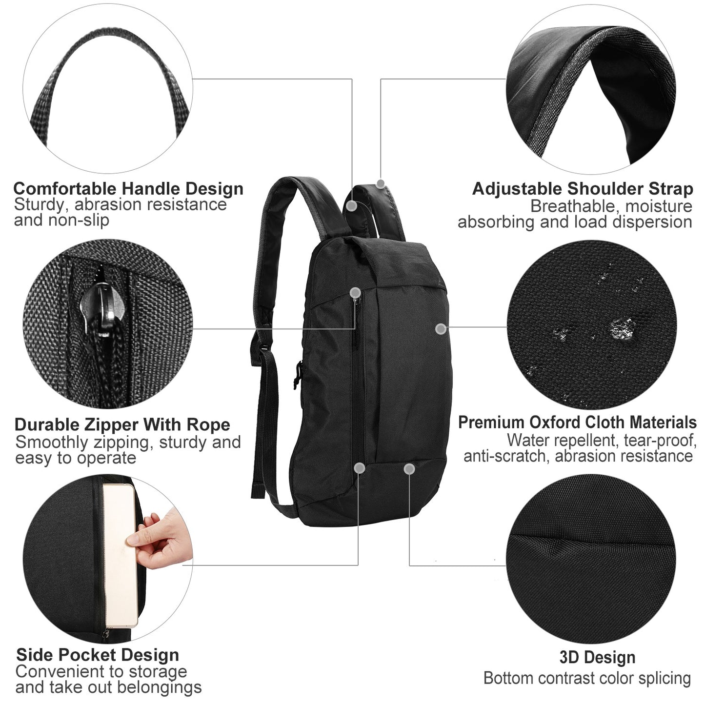 10L Waterproof Daypack for Hiking, Cycling & Travel