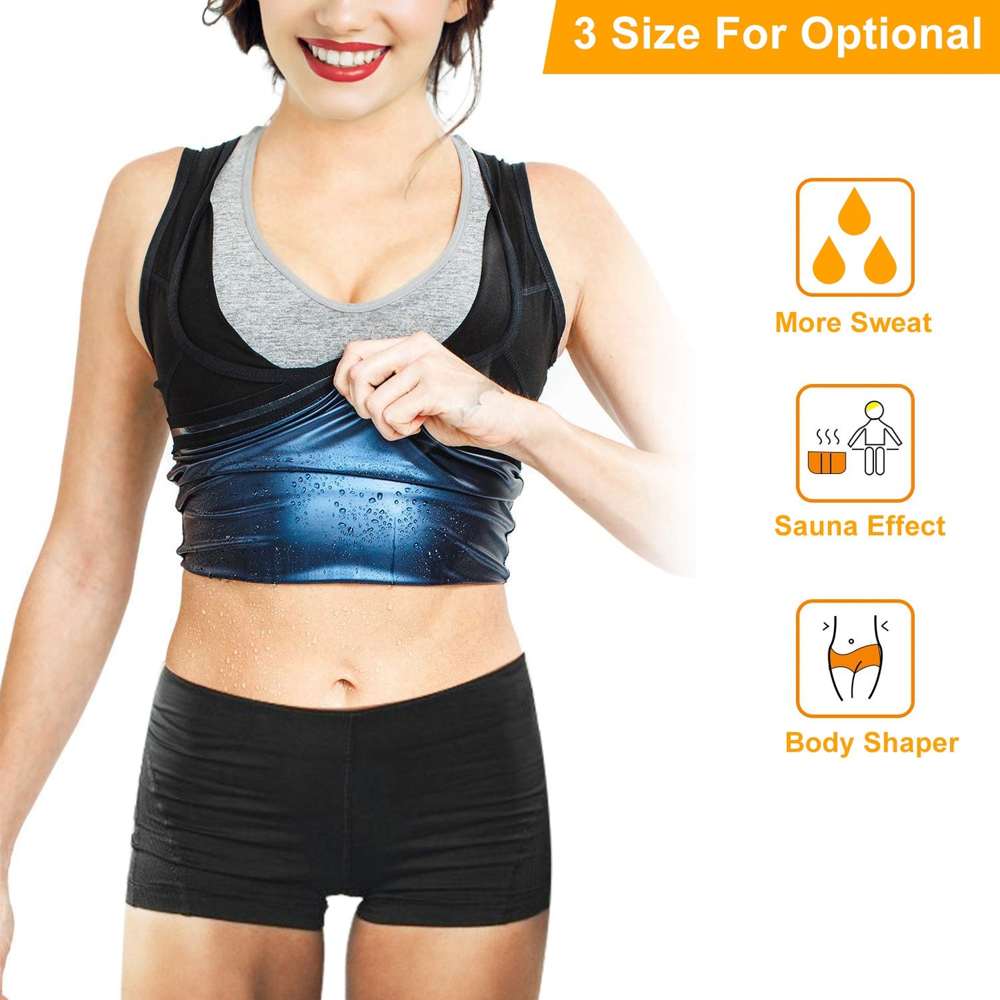 Women's Sweat Vest Waist Trainer for Workout & Sauna