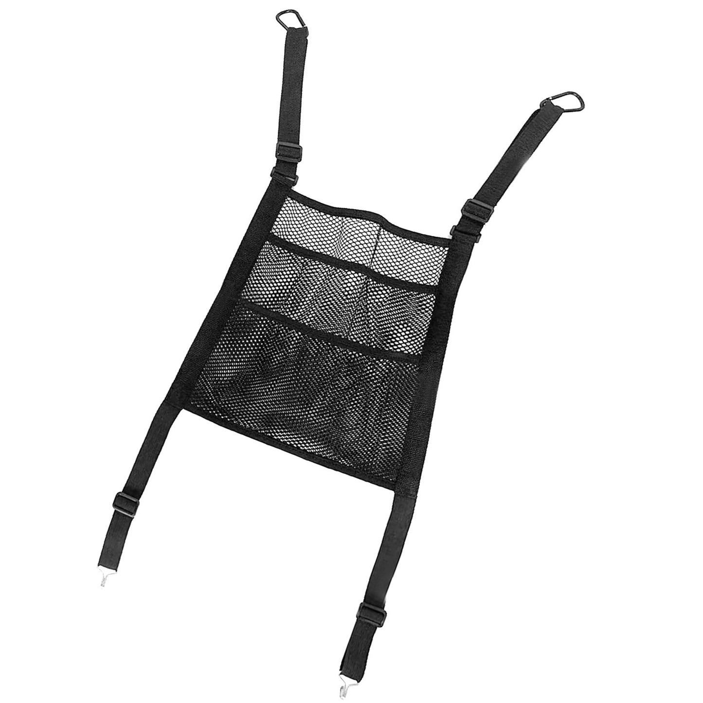 Car Mesh Organizer 3-Layer Seat Back Storage Net with Pet Barrier