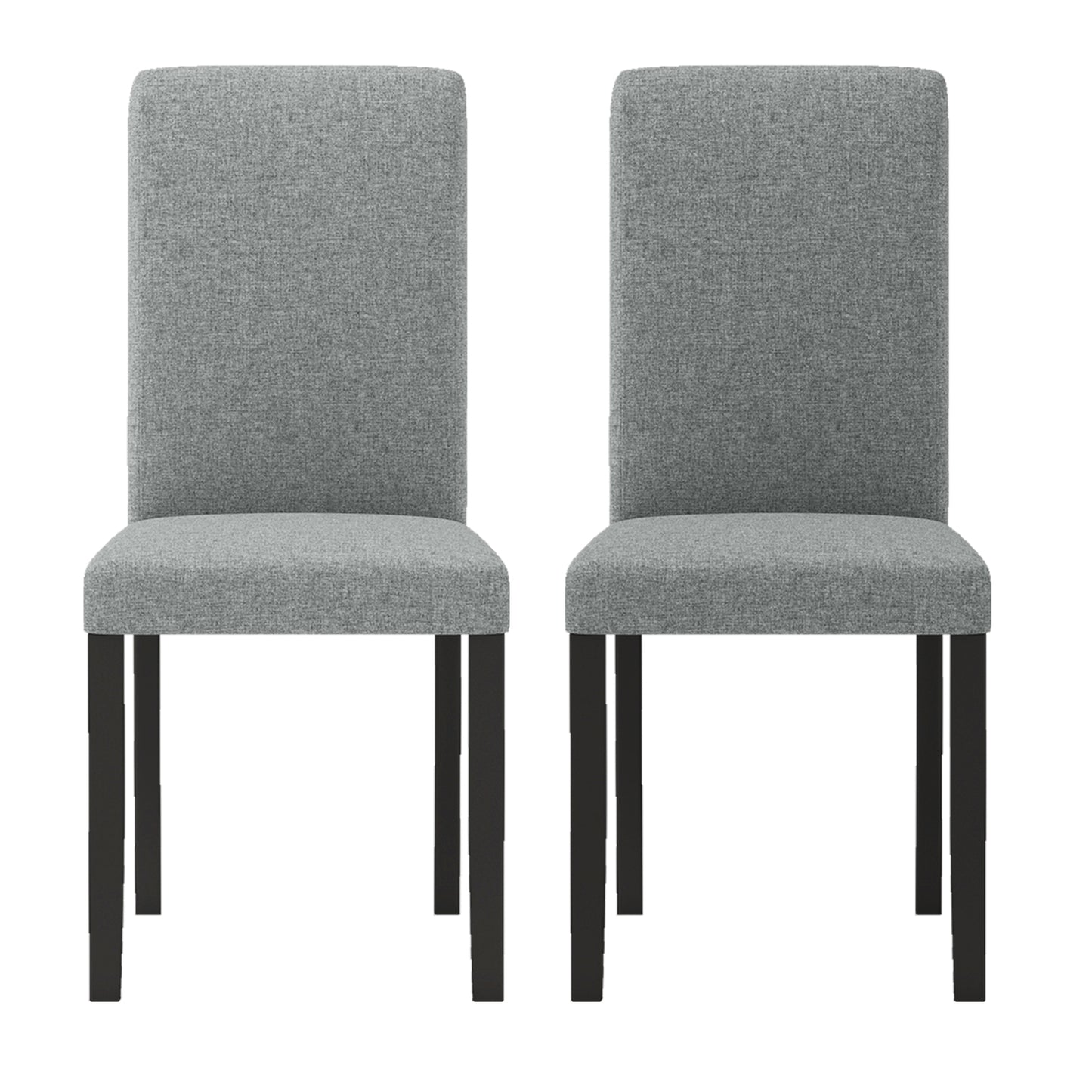 Mid-Century Dining Chairs Set of 2 with Rubber Wood Legs