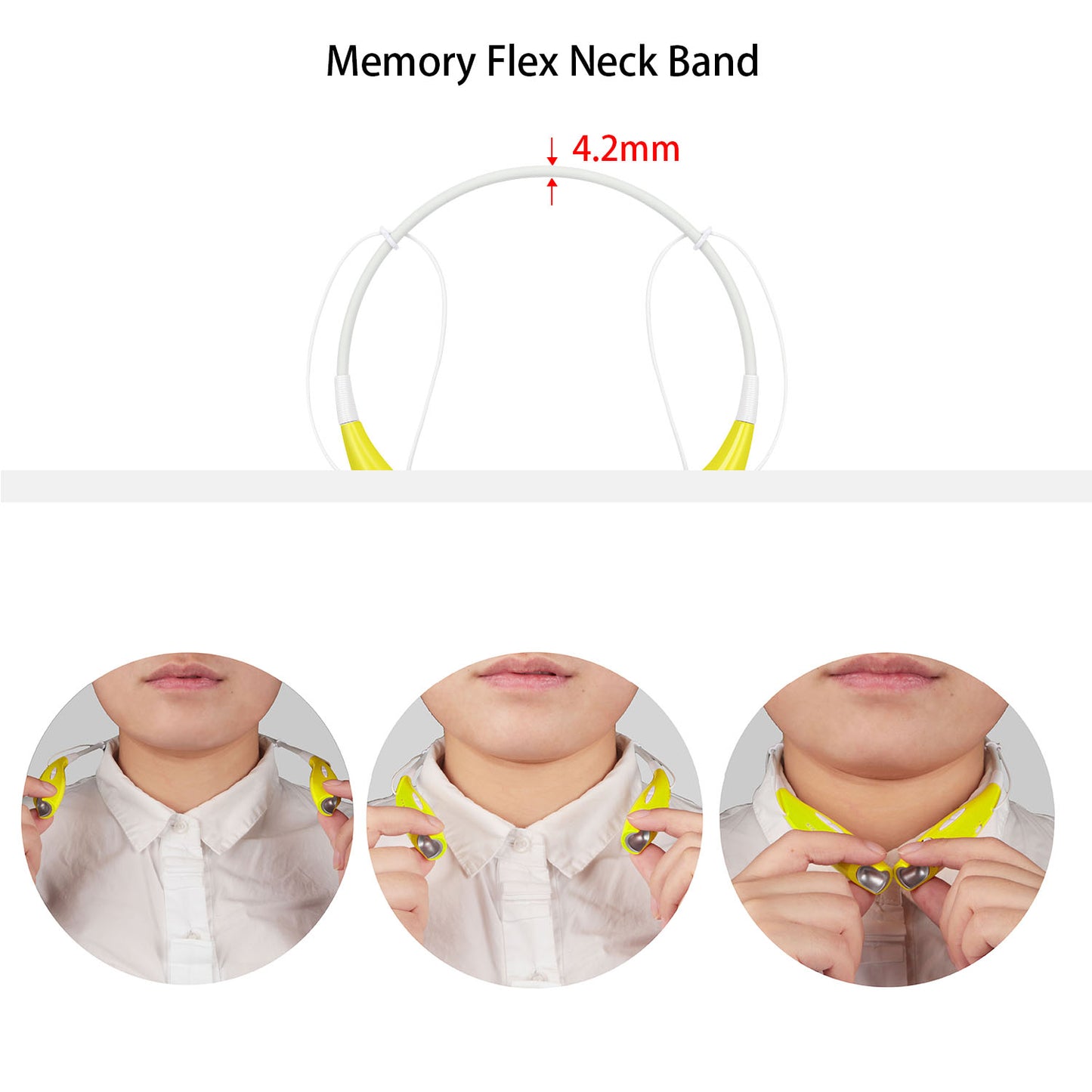Wireless Sports Neckband Headphones with Magnetic Earbuds