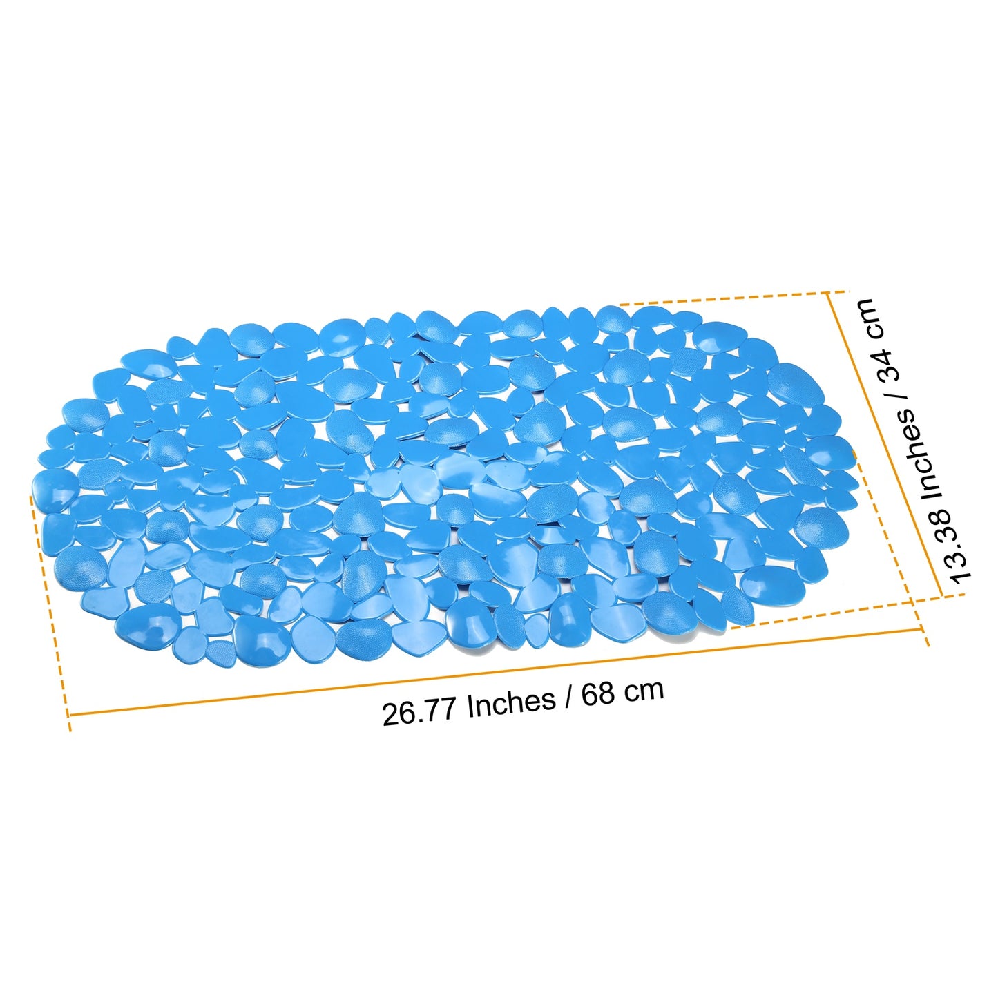 Pebble Massage Bath Mat with Suction Cups & Drain Holes