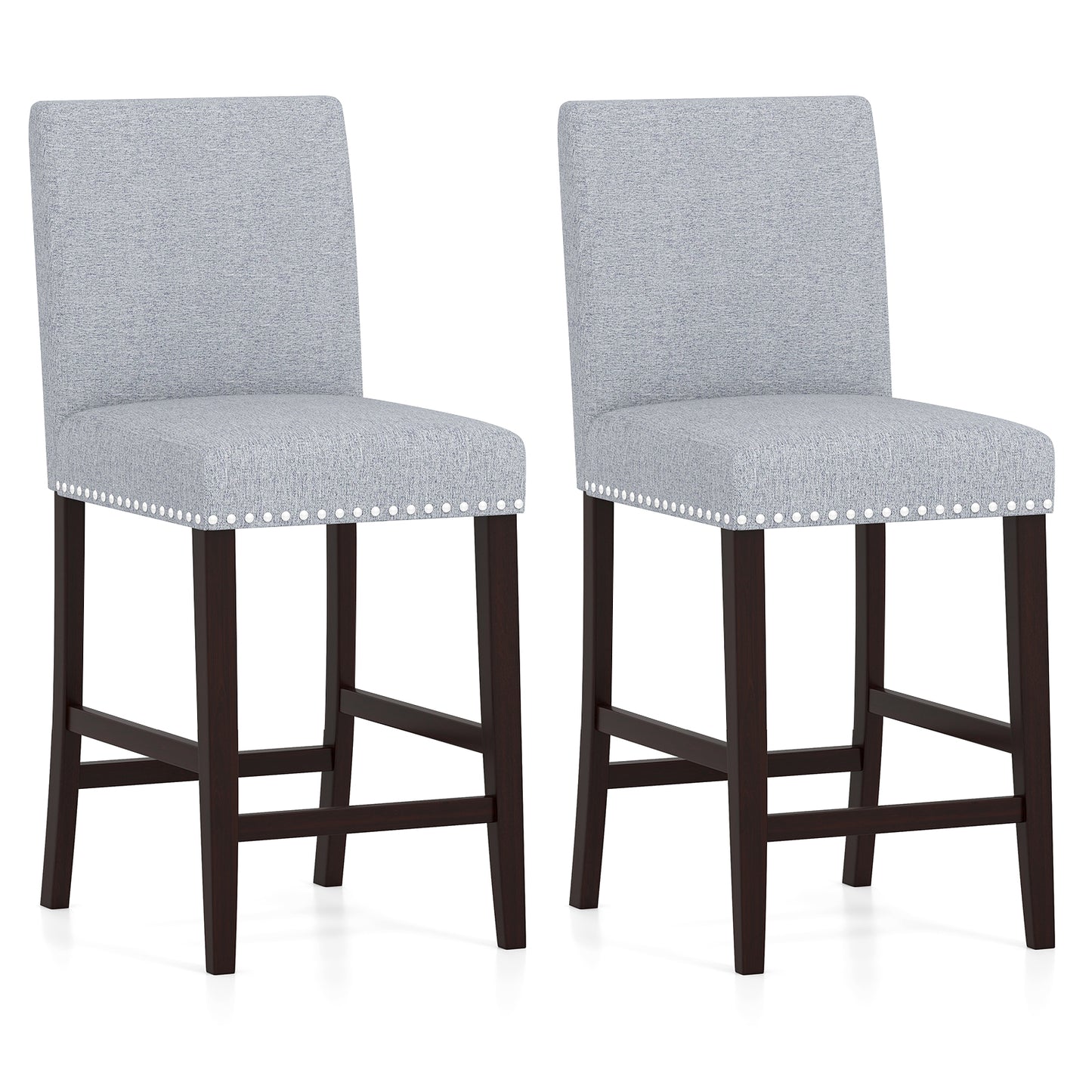 Counter Height Dining Chairs Set of 2 with Padded Seat