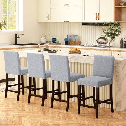 Counter Height Dining Chairs Set of 2 with Padded Seat