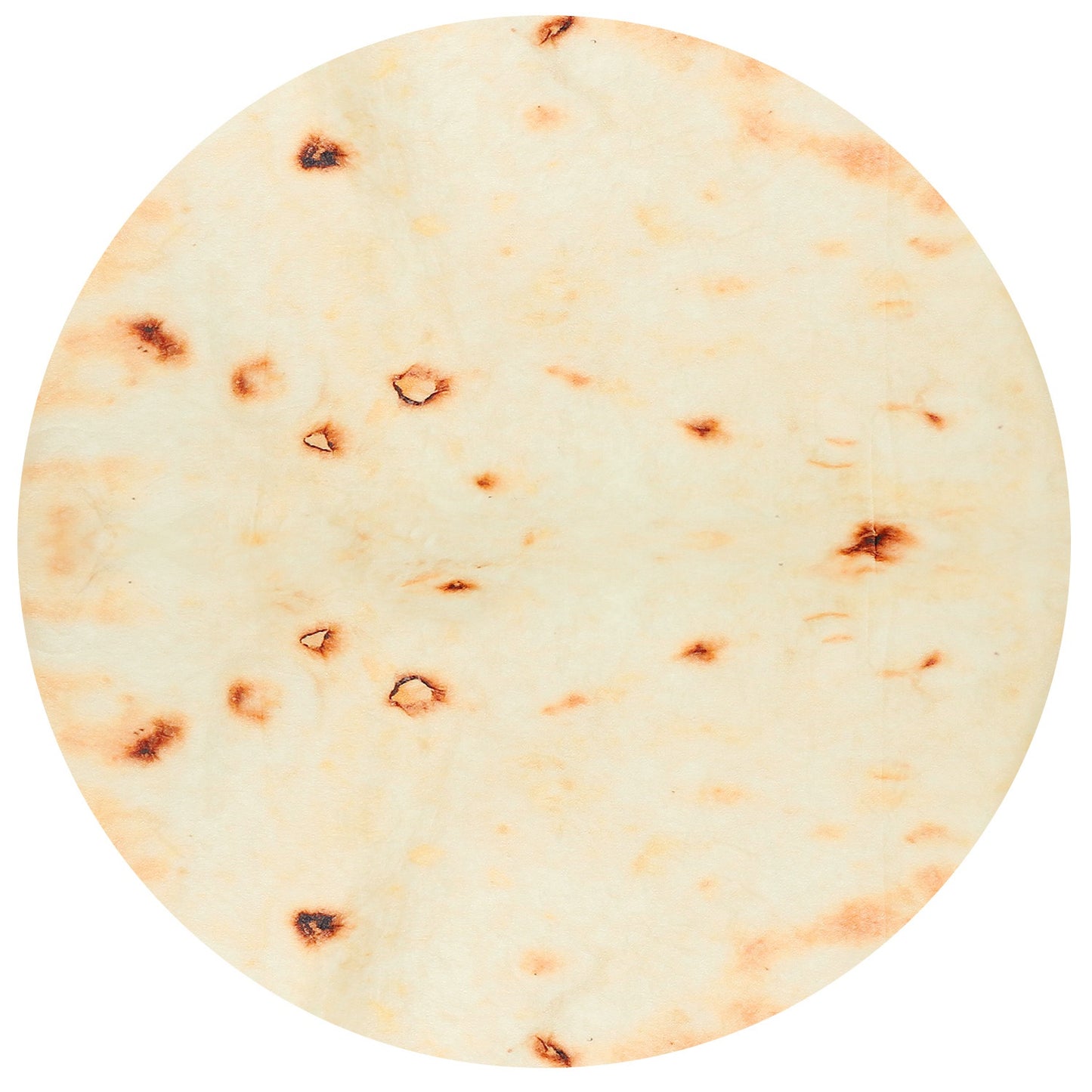 Burrito Tortilla Novelty Throw Blanket - Soft Flannel Round Wrap
