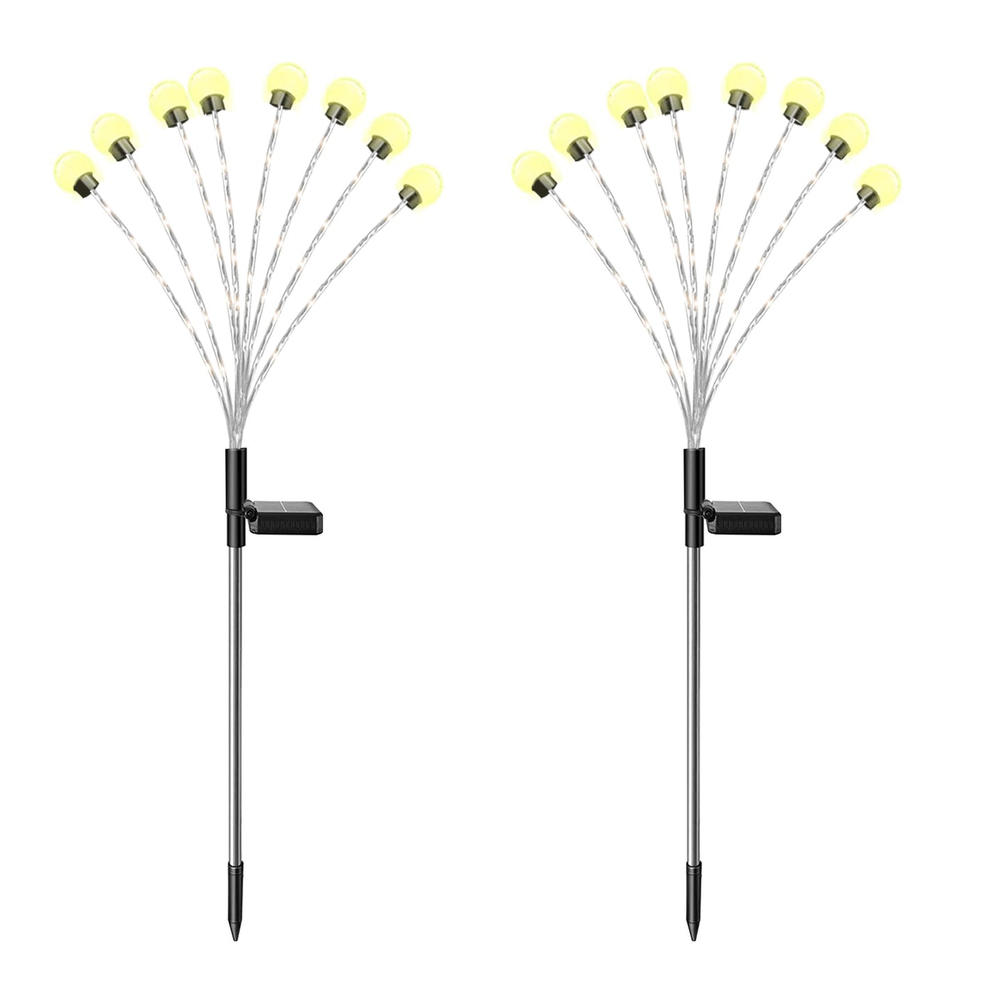 Solar Firefly Lights Swaying Garden Pathway Stakes (2-Pack)