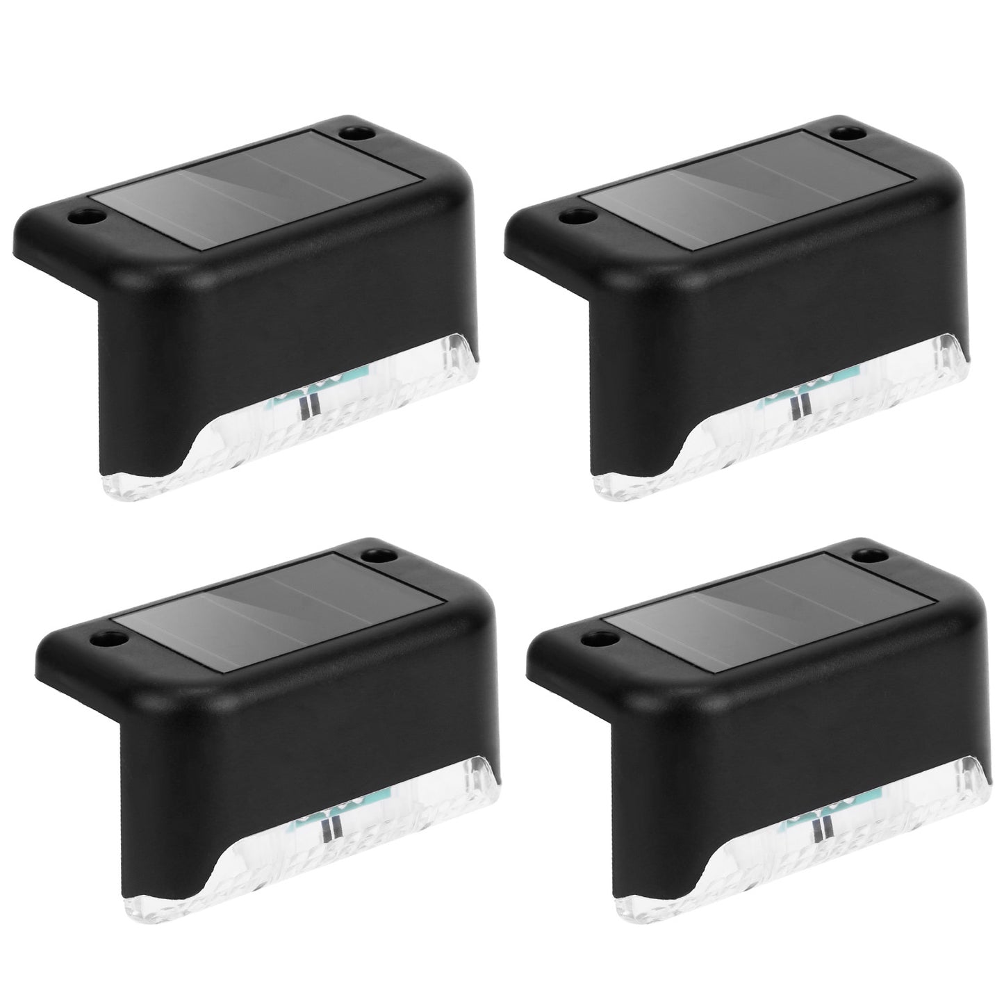 Solar Powered LED Step Lights - 4 Pack Outdoor Deck Stairs