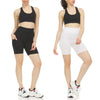 Women's High Waist Tummy Control Yoga Biker Shorts 2 Pack