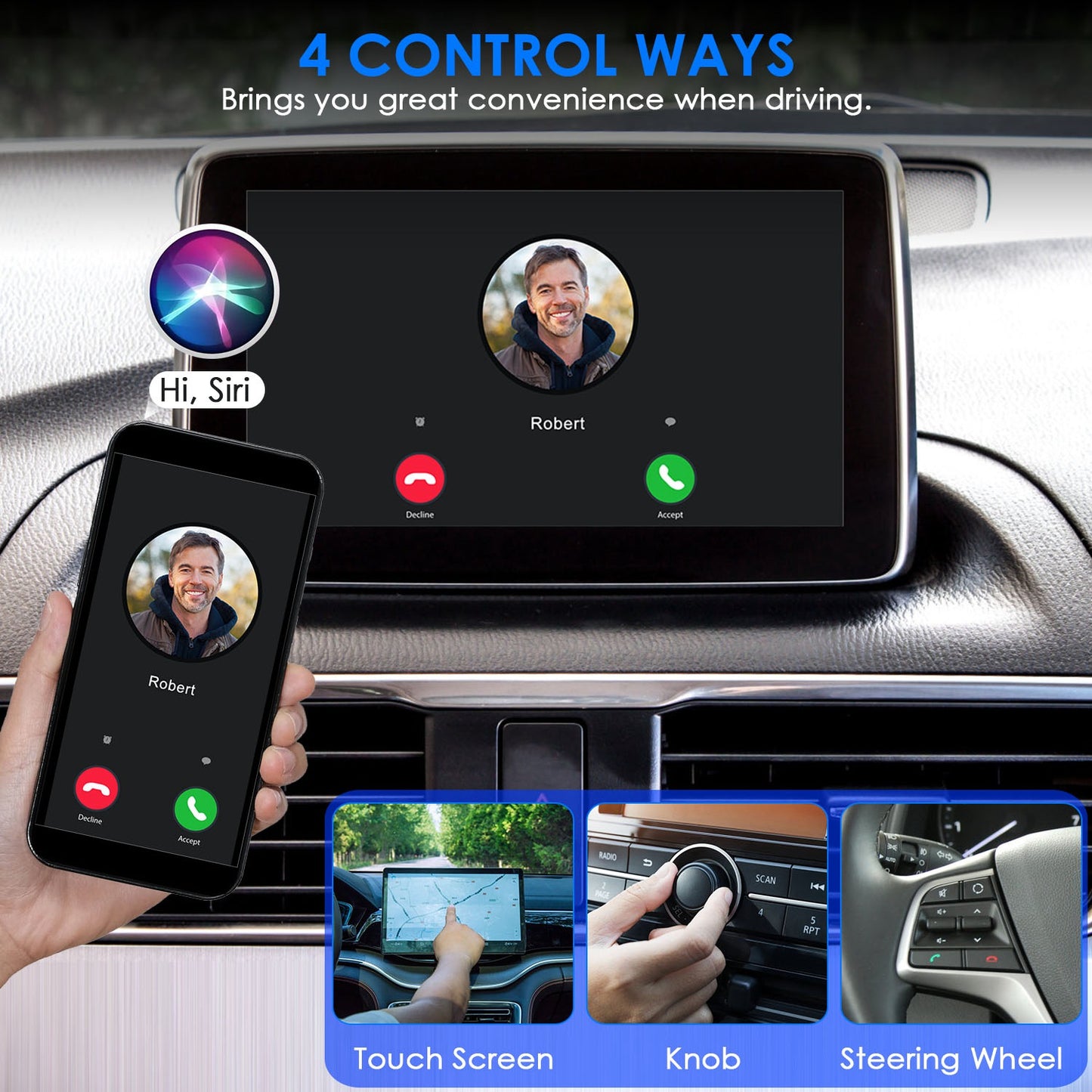 Wireless CarPlay Adapter for iPhone & Android - 5GHz WiFi