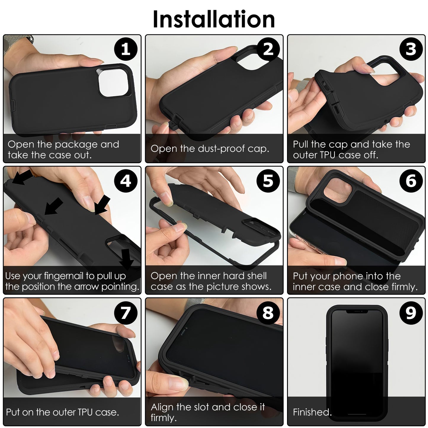 Heavy Duty Phone Case with Belt Clip for iPhone 12-14 Series