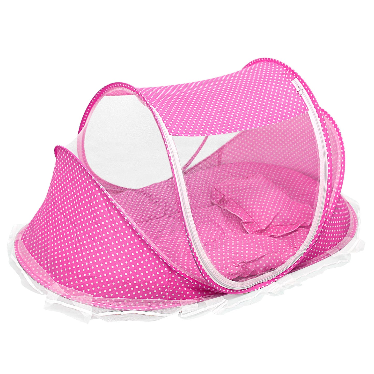 Foldable Baby Travel Bed with Mosquito Net & Music Box