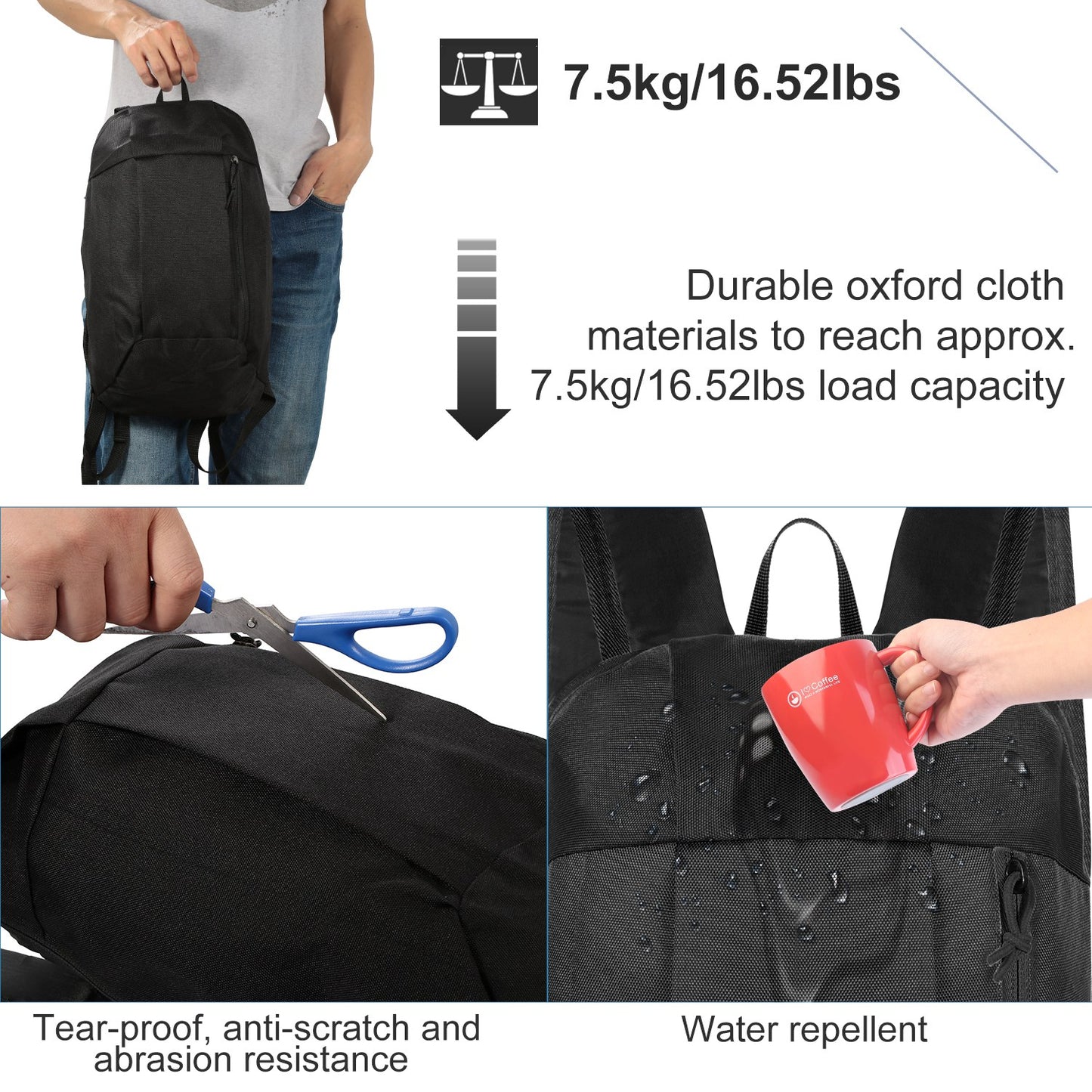 10L Waterproof Daypack for Hiking, Cycling & Travel