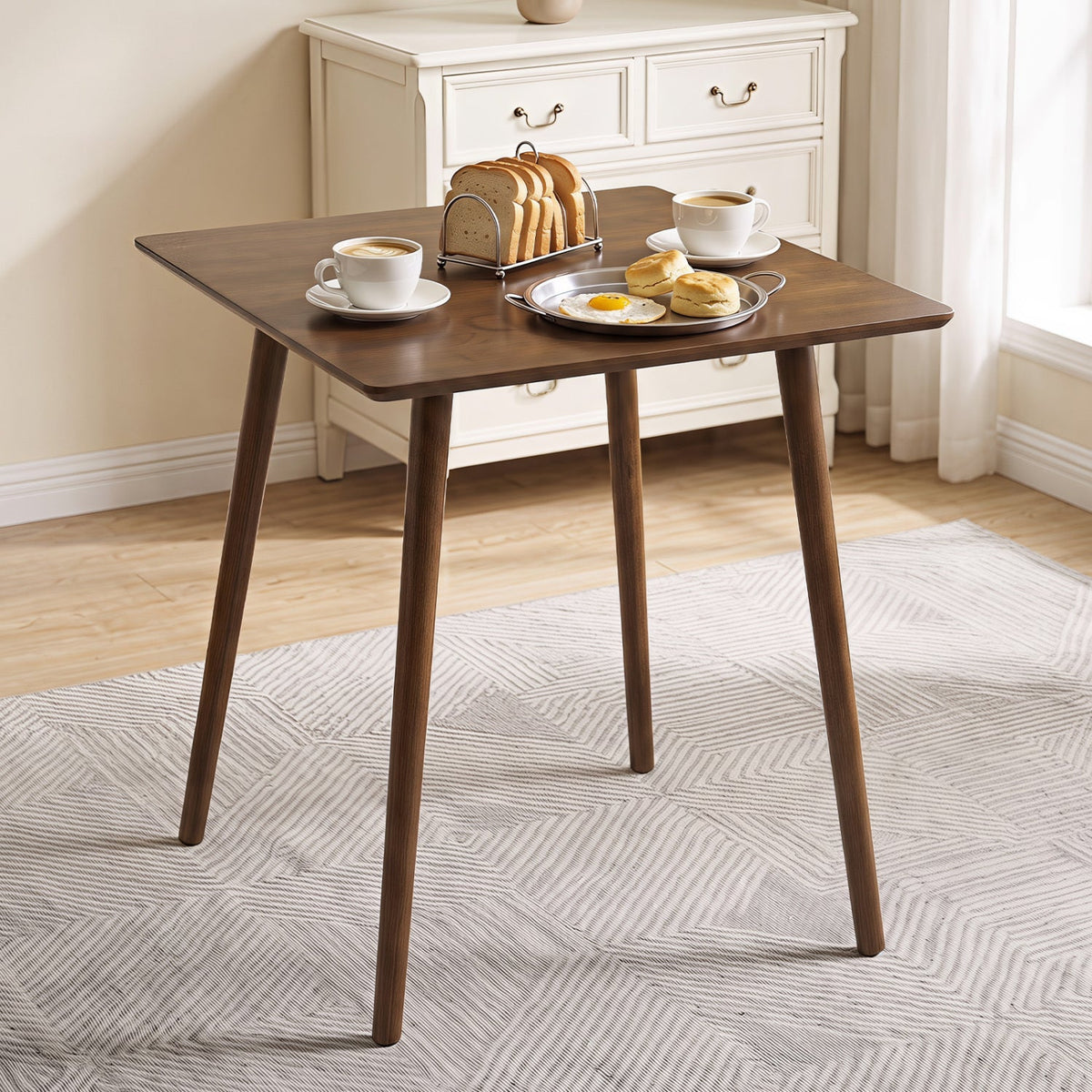 27.5" Square Dining Table for 2-4 People - Walnut