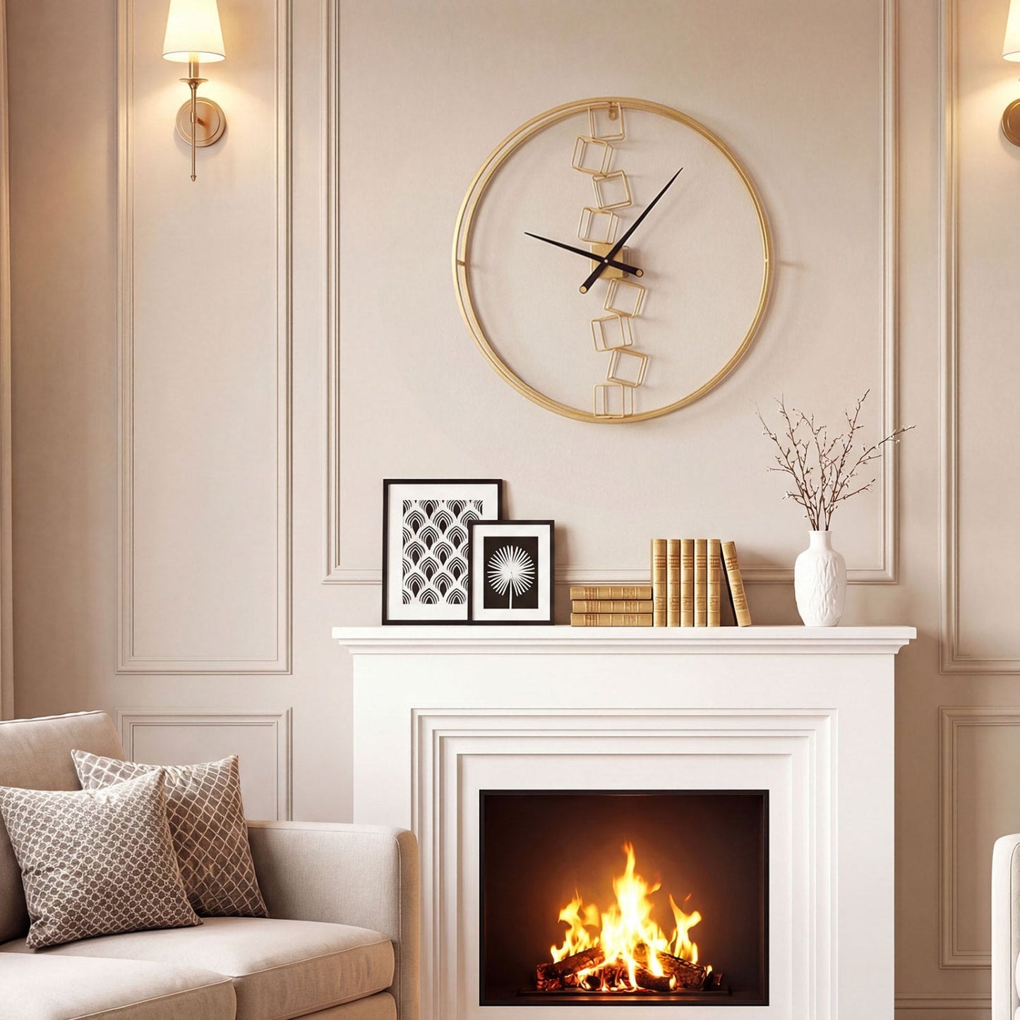 27 Inch Large Wall Clock for Living Room Bedroom Kitchen