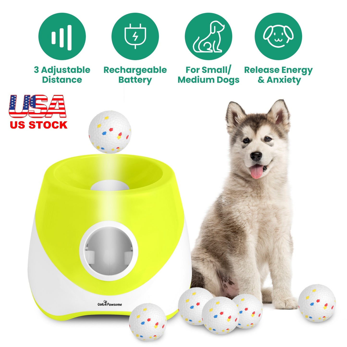 Automatic Dog Ball Launcher with 3 Distance Settings