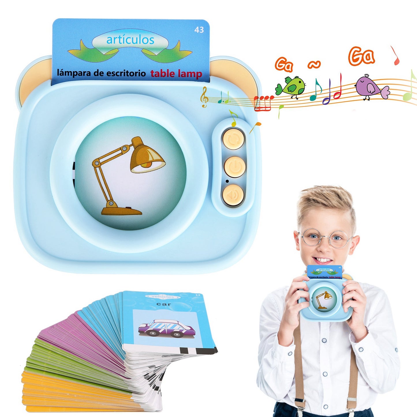 Bilingual Talking Flash Cards - Spanish & English Learning Toy